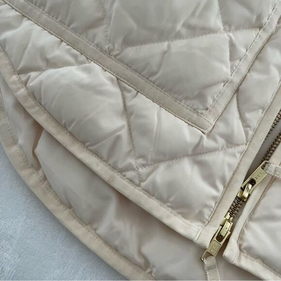 J. Crew Factory Down Cream Quilted Puffer Vest, Size XXS - Picture 13 of 13